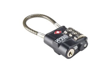 Image of Lewis N. Clark Travel Sentry Indicator Heavy-Duty Cable Lock, Black, One Size, TSA100