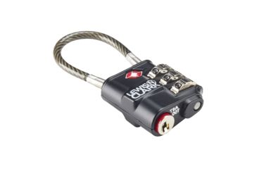 Image of Lewis N. Clark Travel Sentry Indicator Heavy-Duty Cable Lock, Black, One Size, TSA100