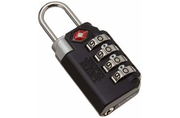 Image of Lewis N. Clark TravelSentry 4-Dial Combination Lock, Large Heavy Duty, Black, One Size, TSA109BLK