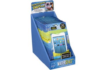 Image of Lewis N. Clark WaterSeals Waterproof Magnetic Phone Pouch Display, Blue/Yellow, 1384PREPK
