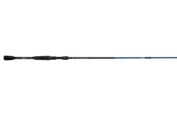 Image of Lew’s American Hero Casting Rod, 6ft 10in 1-PC, Medium-Heavy, Fast, IM6 Graphite Rod, Stainless Steel Guides and Inserts, EVA Split-Grip, No Foul Hook Keeper, Black/Blue, AH610MHCG3