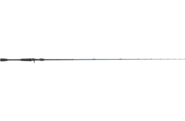 Image of Lew’s American Hero Casting Rod, 6ft 10in 1-PC, Medium-Heavy, Fast, IM6 Graphite Rod, Stainless Steel Guides and Inserts, EVA Split-Grip, No Foul Hook Keeper, Black/Blue, AH610MHCG3
