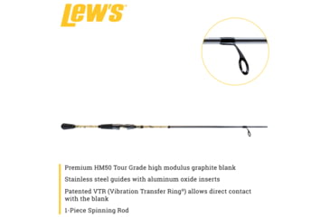 Image of Lew’s American Hero Tier 1 Spinning Rod, 7ft 2in, 1-PC, Medium, Fast, AHT172MFS