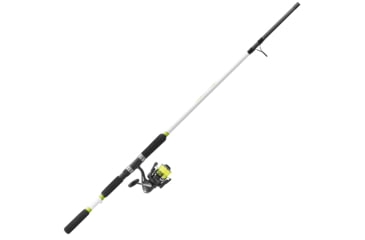 Image of Lew's MACH 1 Spinning Rod, 7ft 2in, 2-PC IM7 Graphite Rod w/ Medium-Heavy  and Fast, Winn Dri-Tac Split-Grip, Graphite Skeletal Reel Seat, White/Black/Green, M172MHS-2