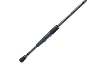 Image of Lew’s Custom Lite Spinning Rod, 7ft 1-PC HM85 Graphite Rod, Medium-Light  w/ Extra Fast, Stainless Steel Guides w/ Titanium Oxide Inserts, Split-Grip Handle, Black, CLSHNRS