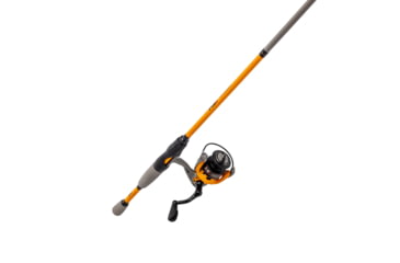 Image of Lew’s Hypersonic Spinning Reel and Rod Combo, 6ft 6in, 2-PC IM6 Graphite Rod w/ Medium  and Fast, SZ 300 Reel, 3+1 Bearings, 5.1-1 Ratio, Speed Lube, Orange/Gray, HS3066MG2-2