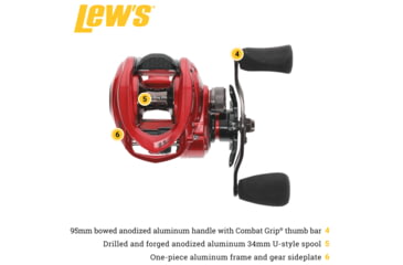 Image of Lew’s HyperSpeed LFS Baitcast Reel, LH Retrieve, 9.5-1 Ratio, 9+1 Bearings, HS1-9.5L