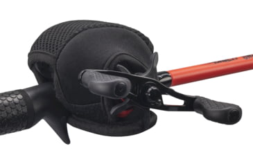 Image of Lew's Speed Reel Cover, Fits Large Spinning Reels, 2mm Neoprene, Hook and Loop Closure, Black, LSCBS2