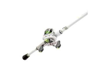 Image of Lew’s MACH 1 Baitcast Reel and Rod Combo, 7ft, 1-PC IM7 Graphite Rod, Medium, Fast, 7+1 Bearings, 7.5-1 Ratio, RH Retrieve, White/Black/Gray/Green, MH1SH70MG3