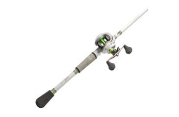 Image of Lew’s MACH 1 Baitcast Reel and Rod Combo, 7ft, 1-PC IM7 Graphite Rod, Medium, Fast, 7+1 Bearings, 7.5-1 Ratio, RH Retrieve, White/Black/Gray/Green, MH1SH70MG3