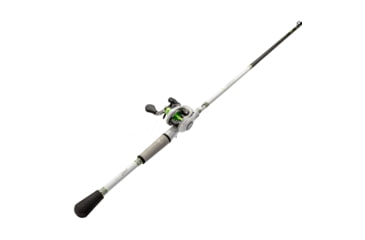 Image of Lew’s MACH 1 Baitcast Reel and Rod Combo, 7ft 2in, 1-PC IM7 Graphite Rod, Medium-Heavy, Fast, 7+1 Bearings, 7.5-1 Ratio, LH Retrieve, White/Black/Gray/Green, MH1SHL72MHG3