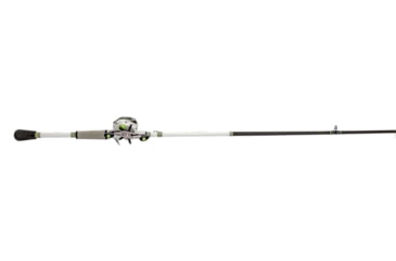 Image of Lew’s MACH 1 Baitcast Reel and Rod Combo, 7ft 2in, 1-PC IM7 Graphite Rod, Medium-Heavy, Fast, 7+1 Bearings, 7.5-1 Ratio, RH Retrieve, White/Black/Gray/Green, MH1SH72MHG3