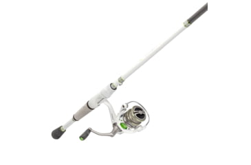 Image of Lew’s MACH 1 Spinning Reel and Rod Combo, 6ft 9in, 1-PC IM7 Graphite Rod, Medium-Light, Fast, SZ 200 Reel, 9+1 Bearings, 6.2-1 Ratio, White/Black/Gray/Green, MH2069MLFSG3