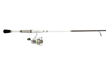 Image of Lew’s MACH 1 Spinning Reel and Rod Combo, 7ft, 1-PC IM7 Graphite Rod, Light, Fast, SZ 100 Reel, 9+1 Bearings, 5.2-1 Ratio, White/Black/Gray/Green, MH1070LFSG3