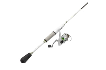 Image of Lew’s MACH 1 Spinning Reel and Rod Combo, 7ft, 2-PC IM7 Graphite Rod, Medium, Fast, SZ 300 Reel, 9+1 Bearings, 6.2-1 Ratio, White/Black/Gray/Green, MH3070MFSG3-2