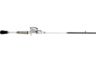 Image of Lew’s MACH 1 SS Baitcast Reel and Rod Combo, 6ft 9in, 1-PC, Med-Light, Fast IM7 Rod, 7+1 Bearings, 7.5-1 Ratio, Shallow Spool, LH Retrieve, White/Black/Gray/Green, MHSS1SHL69MLG3