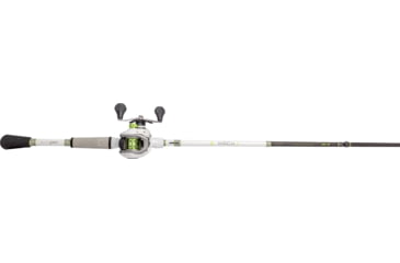 Image of Lew’s MACH 1 SS Baitcast Reel and Rod Combo, 6ft 9in, 1-PC, Med-Light, Fast IM7 Rod, 7+1 Bearings, 7.5-1 Ratio, Shallow Spool, LH Retrieve, White/Black/Gray/Green, MHSS1SHL69MLG3