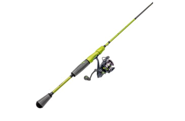 Image of Lew’s MACH 2 Mobile Spinning Reel and Rod Combo, 6ft 6in, 2-PC IM8 Graphite Rod, Medium  w/ Fast, SZ 200 Reel, 6.2-1 Ratio, Mobile Carry Case, Green/Black/Gray, M2MSC2066M-2