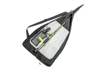 Image of Lew’s MACH 2 Mobile Spinning Reel and Rod Combo, 6ft 6in, 2-PC IM8 Graphite Rod, Medium  w/ Fast, SZ 200 Reel, 6.2-1 Ratio, Mobile Carry Case, Green/Black/Gray, M2MSC2066M-2