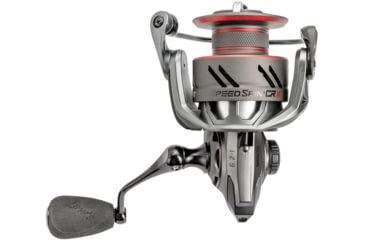 Image of Lew’s Speed Spin CRX Spinning Reel, SZ 75 Reel, 8+1 Bearings, 5.2-1 Ratio, Graphite Frame and Sideplate, Solid Brass Speed Gears, Speed Lube, Multi-Disc Drag, Gray/Red, SSC75HS