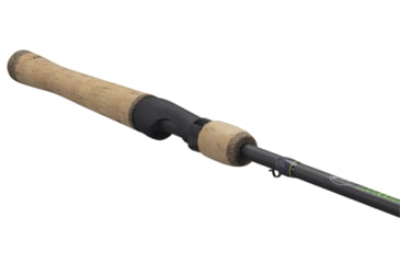 Image of Lew's Speed Stick Spinning Rod, 6ft 6in 2-PC IM8 Graphite Blank, Medium  w/ Fast, Fuji Concept O guides, Full Length Cork Handle, Black, LSS66M-2