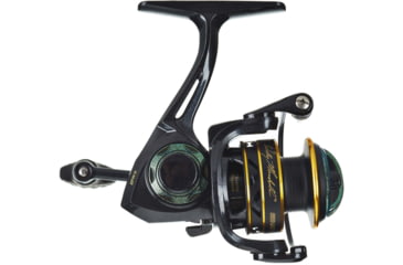 Image of Lew’s Wally Marshall Signature Series Spinning Reel, SZ 100 Reel, 5+1 Bearings, 5.1-1 Ratio, Graphite Frame and Rotor, Interchangeable Retrieve, Green/Gold, WSP100G3