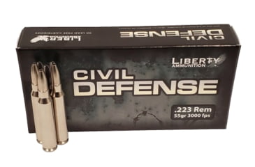 Image of Liberty Ammunition Civil Defense 223 Remington Ammunition, 55 grain, Box of 20, LA-CD-223-019