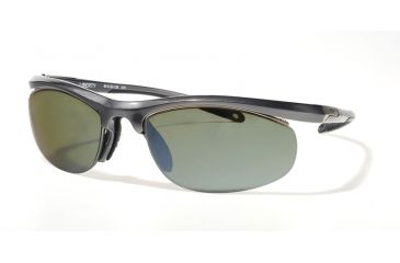 Image of Liberty Sport Suns IT-10 B Protective Eyewear Shiny Gunmetal Frame,Grey/Green w. silver flash Lens, Unisex IT10-BSHGM6020135FP