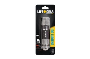 Image of Life Gear 100 Lumen Mini Max Tactical Flashlight, Silver LG09-10118-MT3-Silver