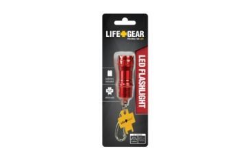 Image of Life Gear LED Mini Aluminum Key Chain Flashlight LG14-10020-MT5, Red LG14-10020-MT5-Red