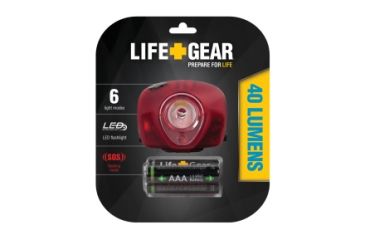 Image of Life Gear Red LED 40 Lumen GLOW Headlamp, Red LG05-60205-RED