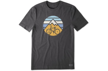 Image of Life Is Good Crusher Tee Clean Mountain Bike T-Shirt - Mens, Heather Night Black, Small, 55425-S