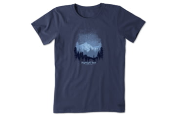 Image of Life Is Good Crusher Tee Highlight Real T-Shirt - Womens, Darkest Blue, Large, 55528-L