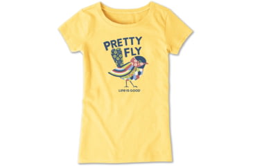 Image of Life Is Good Crusher Tee Pretty Fly Top - Unisex, Happy Yellow, Medium, 55207-M