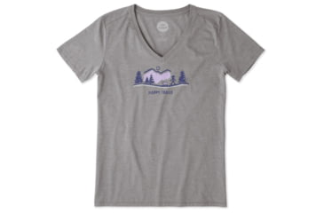 Image of Life Is Good Happy Trails Vista Cool Tee Womens, Slate Gray, Small, 53814-S