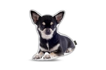 Image of Lifelike Pillows Custom Dog Shaped Pillow, Chihuahua, Black, 16 inch Tall/4 inch Thick, DOG7-SH-16