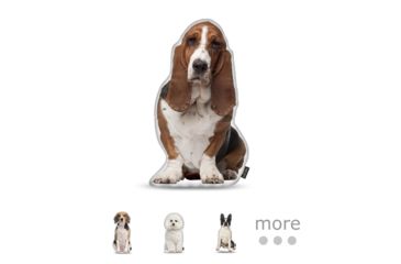 Image of Lifelike Pillows Custom Dog Shaped Pillow, Basset Hound, Beagle, Bichon Frise, Boston Terrier, Chihuahua, Chihuahua, Fawn