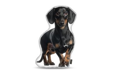 Image of Lifelike Pillows Custom Dog Shaped Pillow, Dachshund, Black, 16 inch Tall/4 inch Thick, DOG8-SH-16