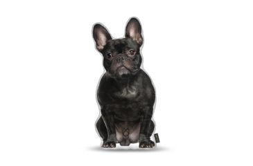 Image of Lifelike Pillows Custom Dog Shaped Pillow, French Bulldog, Black, 16 inch Tall/4 inch Thick, DOG11-SH-16