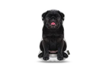 Image of Lifelike Pillows Custom Dog Shaped Pillow, Pug, Black, 16 inch Tall/4 inch Thick, DOG24-SH-16