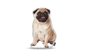 Image of Lifelike Pillows Custom Dog Shaped Pillow, Pug, Fawn, 16 inch Tall/4 inch Thick, DOG25-SH-16