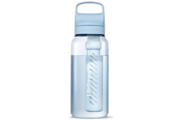 Image of LifeStraw Go Series 1 L Water Bottle w/Filter, Icelandic Blue, 1 Liter, LGV41LBLWW