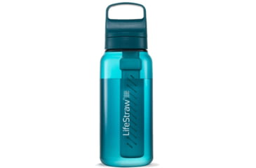 Image of LifeStraw Go Series 1 L Water Bottle w/Filter, Laguna Teal, 1 Liter, LGV41LTLWW