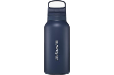 Image of LifeStraw Go Stainless Steel 1 L Water Bottle w/Filter, Aegean Sea, 1 Liter, LGV41SASWW