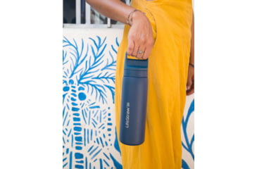 Image of LifeStraw Go Stainless Steel 18oz Water Bottle w/Filter, Aegean Sea, LGV418ASWW