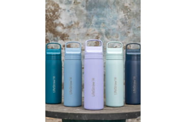 Image of LifeStraw Go Stainless Steel 18oz Water Bottle w/Filter, Aegean Sea, LGV418ASWW