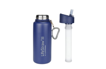 Image of LifeStraw Go Stainless Steel Water Filter Bottle, Blue, One Size, LSGOSSBL01