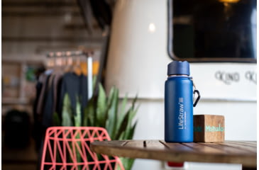 Image of LifeStraw Go Stainless Steel Water Filter Bottle, Blue, One Size, LSGOSSBL01