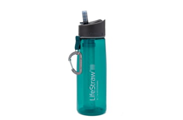 Image of LifeStraw Go Water Bottle with Filter Tritan Renew, Dark Teal, 22oz, LGOTR22DT09