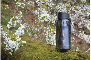 Image of LifeStraw Go Water Bottle w/Filter Tritan Renew, Gray, 1 liter, LGOTR1LGR09